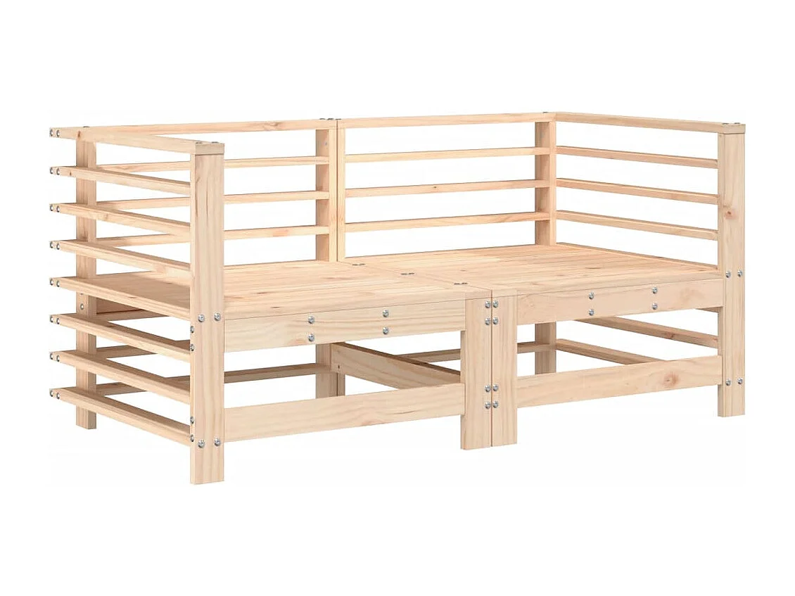 Salon de jardin 7 pcs Bois de pin massif