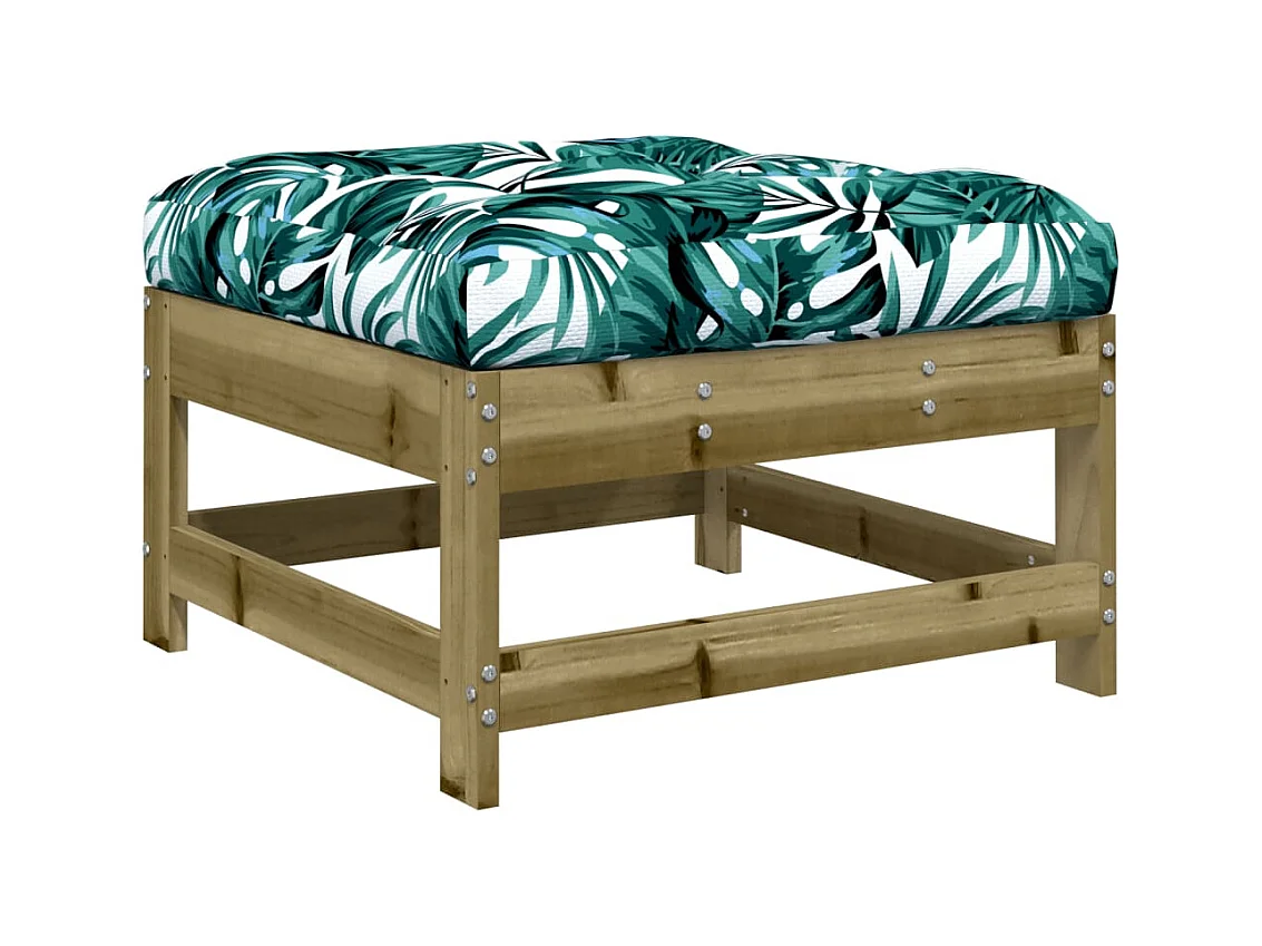 Salon de jardin 8 pcs avec coussins bois de pin imprégné