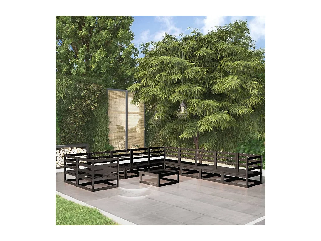 11-delige Loungeset massief grenenhout