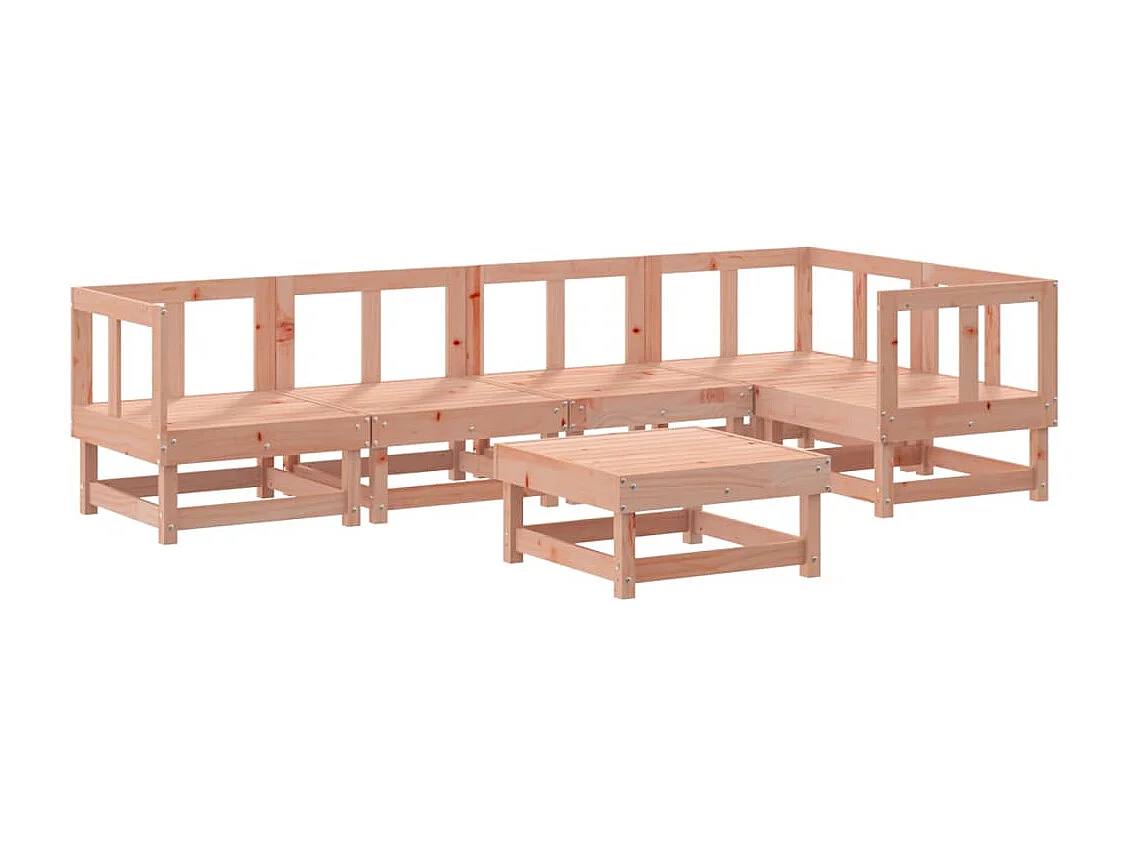 Salon de jardin 6 pcs bois massif douglas