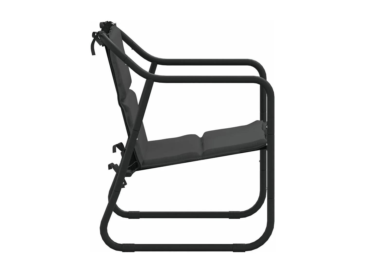 3 pcs conjunto lounge de jardim com almofadões aço antracite