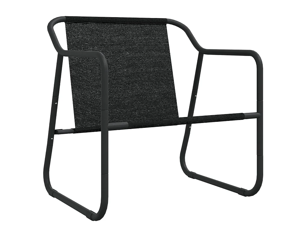 3-tlg. Garten-Lounge-Set mit Kissen Anthrazit Stahl