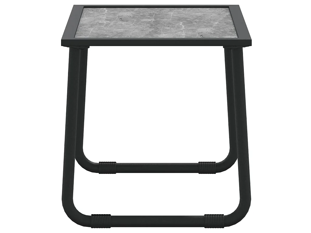 Salon de jardin avec coussins 3 pcs anthracite acier