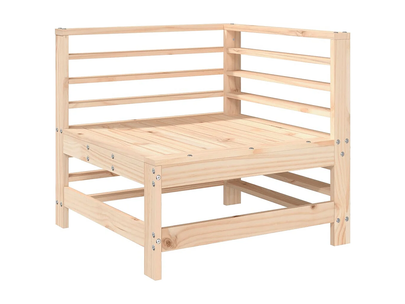 Juego de muebles de jardín 4 piezas madera maciza de pino