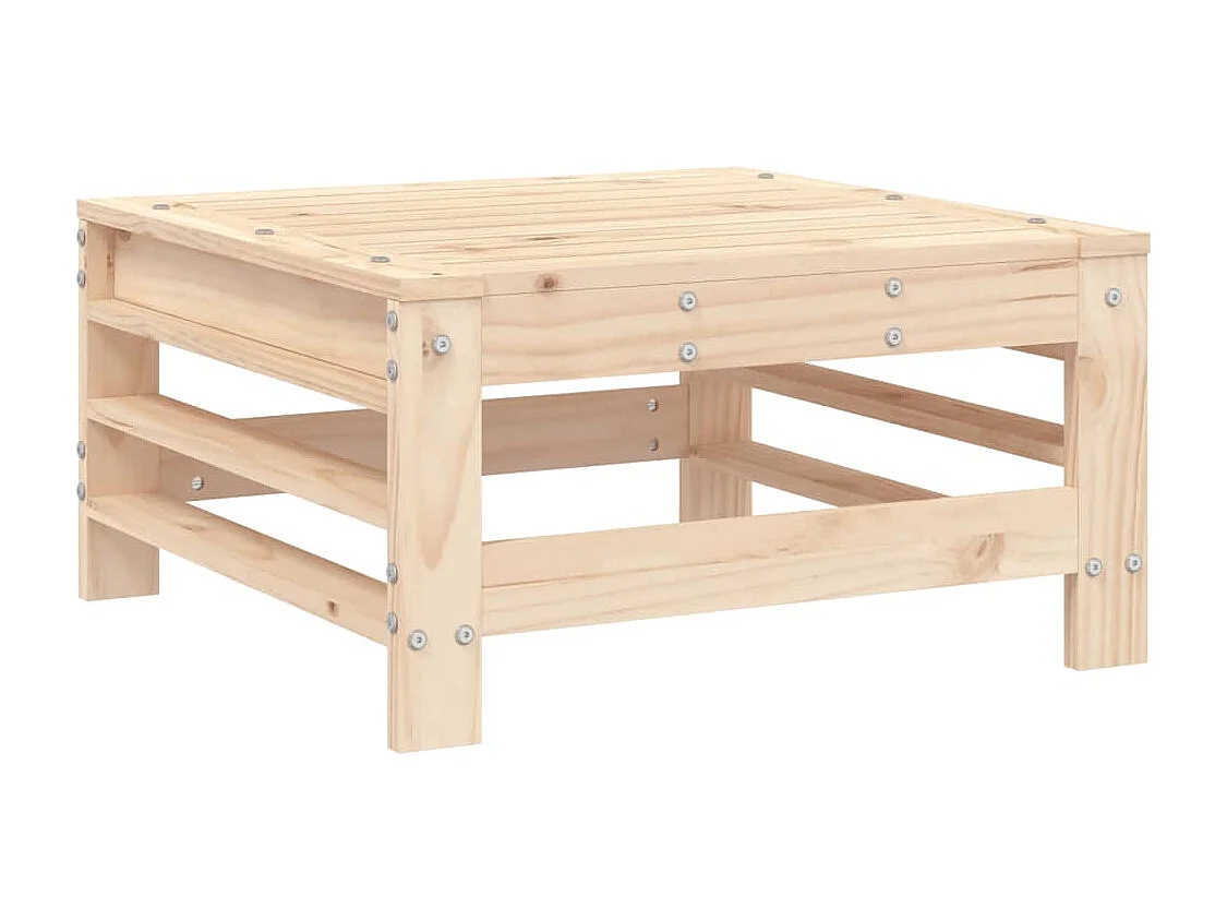 Juego de muebles de jardín 4 piezas madera maciza de pino