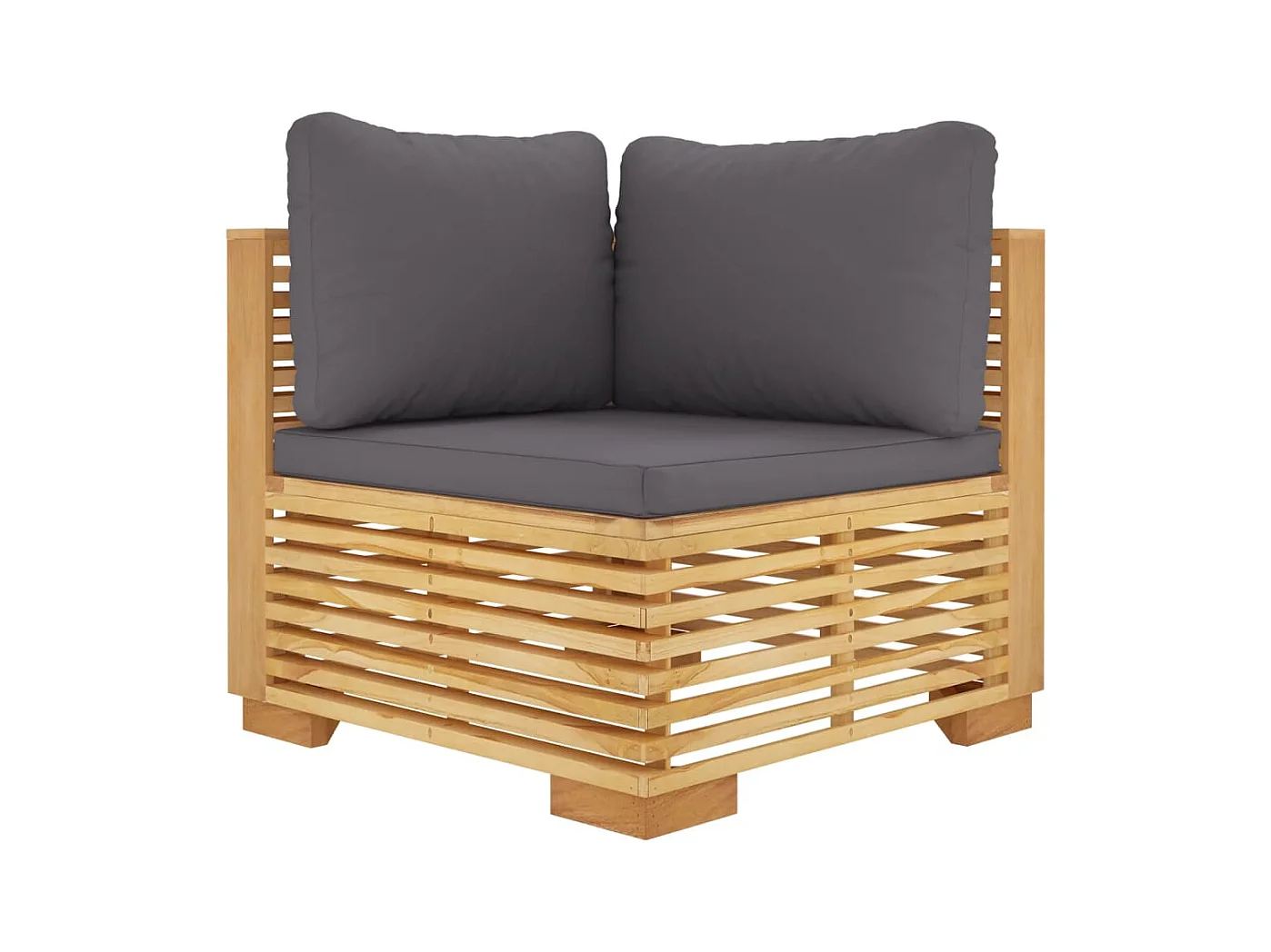 8-tlg. Garten-Lounge-Set mit Kissen Massivholz Teak