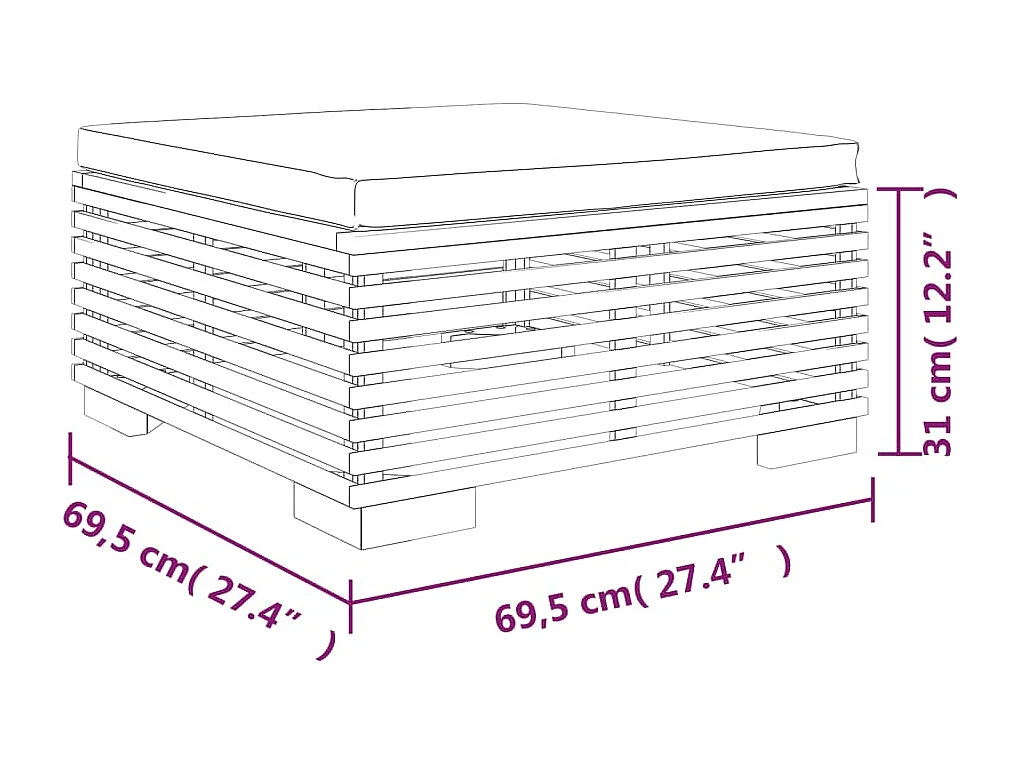 8 pcs conjunto lounge jardim c/ almofadões madeira teca maciça