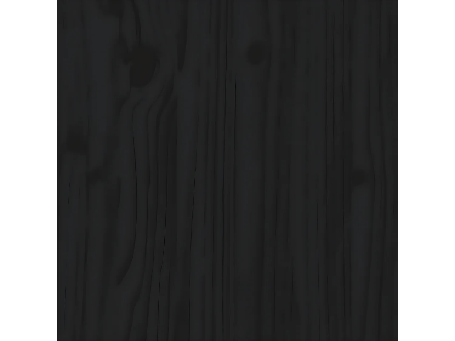 Salon de jardin 7 pcs avec coussins noir bois massif