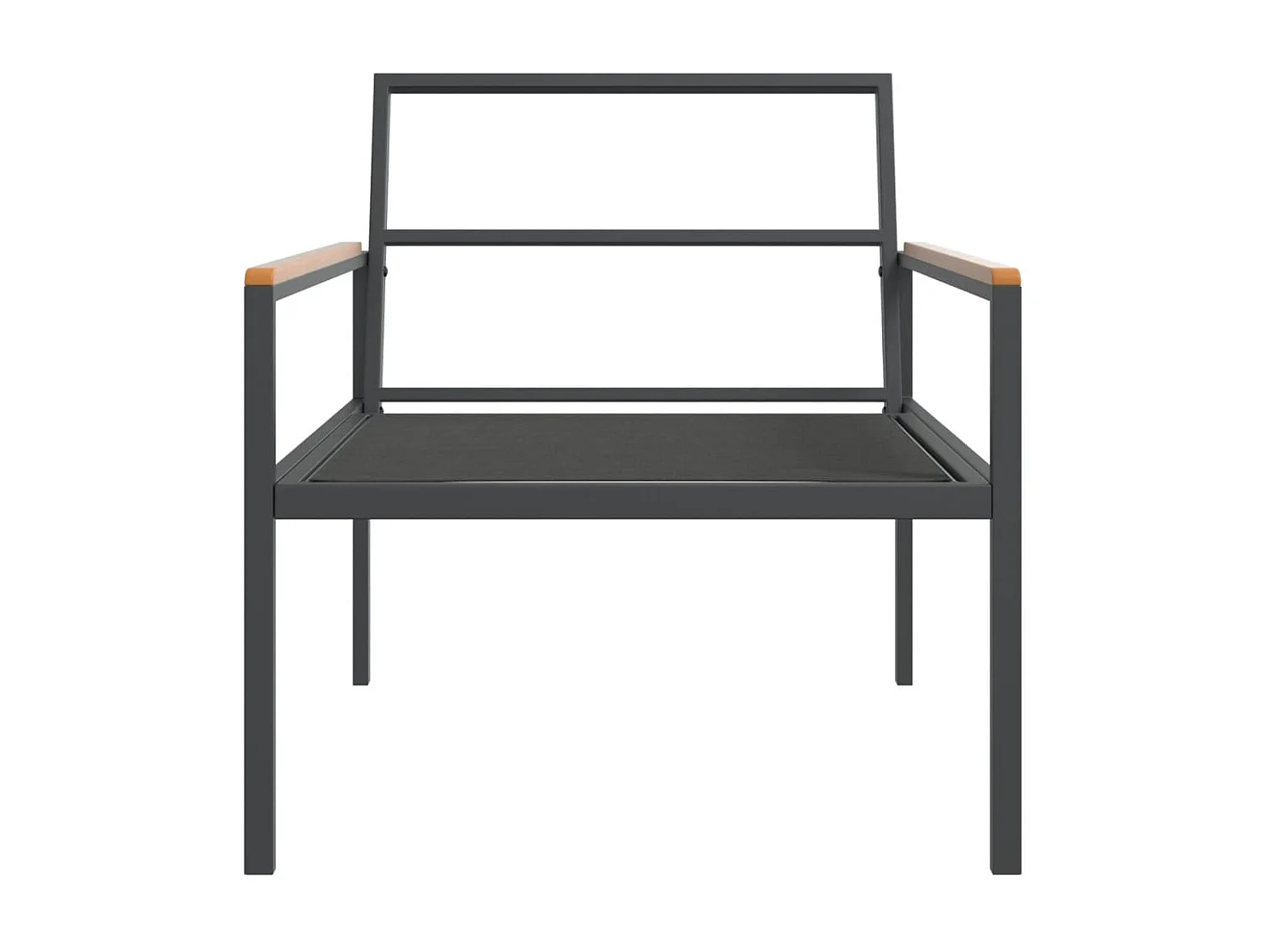 Salon de jardin avec coussins 3 pcs anthracite acier