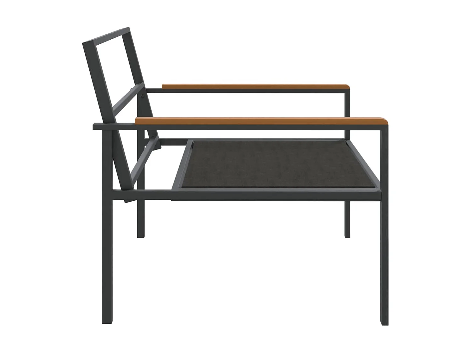 Salon de jardin avec coussins 3 pcs anthracite acier