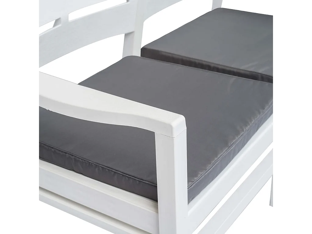 Salon de jardin 4 pcs plastique blanc