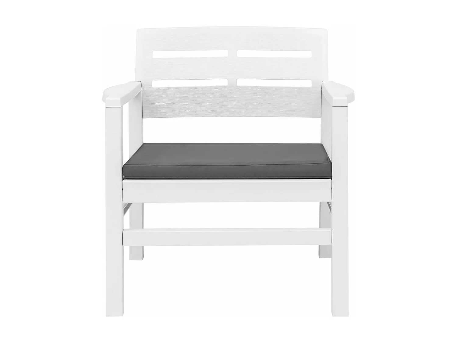 Salon de jardin 4 pcs plastique blanc