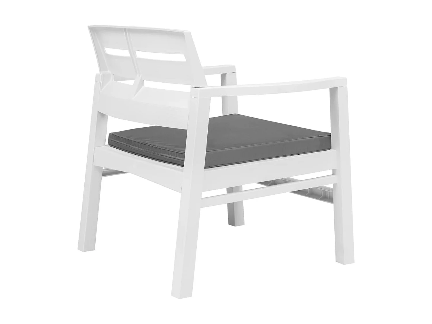 Salon de jardin 4 pcs plastique blanc