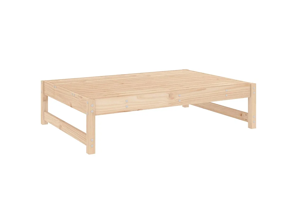 Juego de muebles de jardín 4 piezas madera maciza de pino