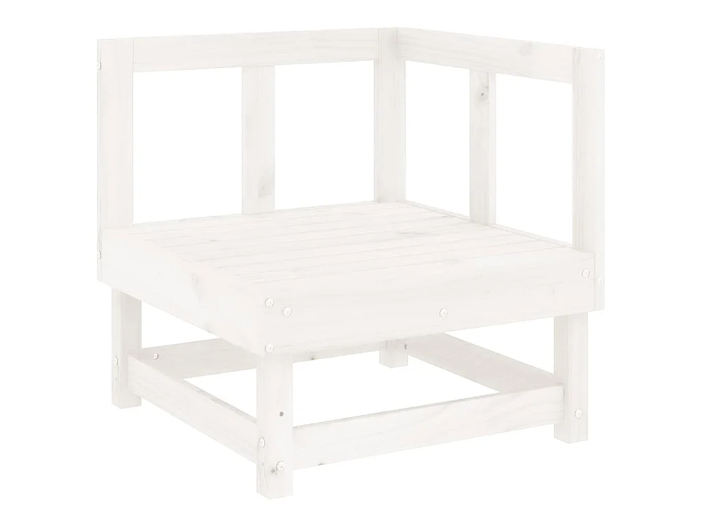 Juego de muebles de jardín 7 pzas madera maciza de pino blanco