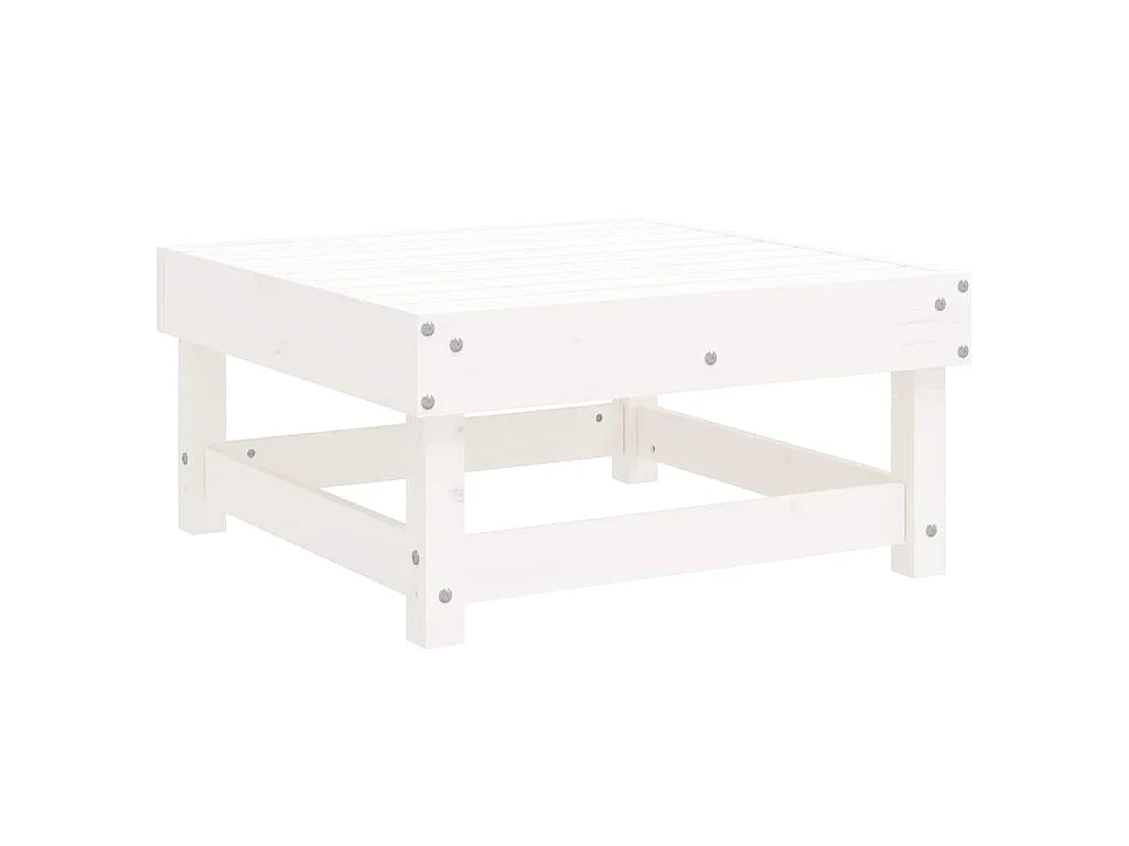 Juego de muebles de jardín 7 pzas madera maciza de pino blanco