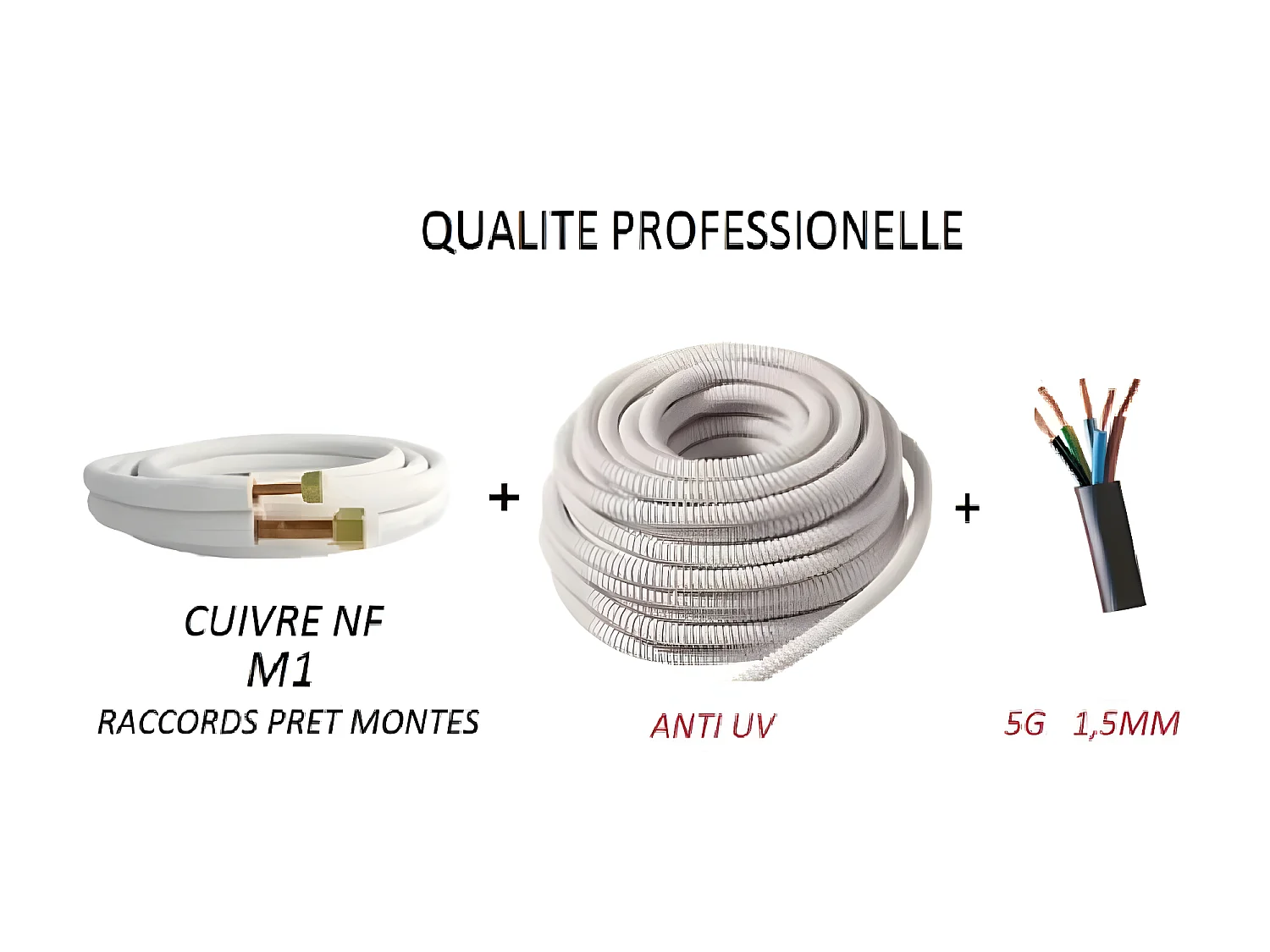 KIT DE RACCORDEMENT COMPLET 1/4 3/8 TOUTE CLIMATISATION 10 METRES PRET A POSER