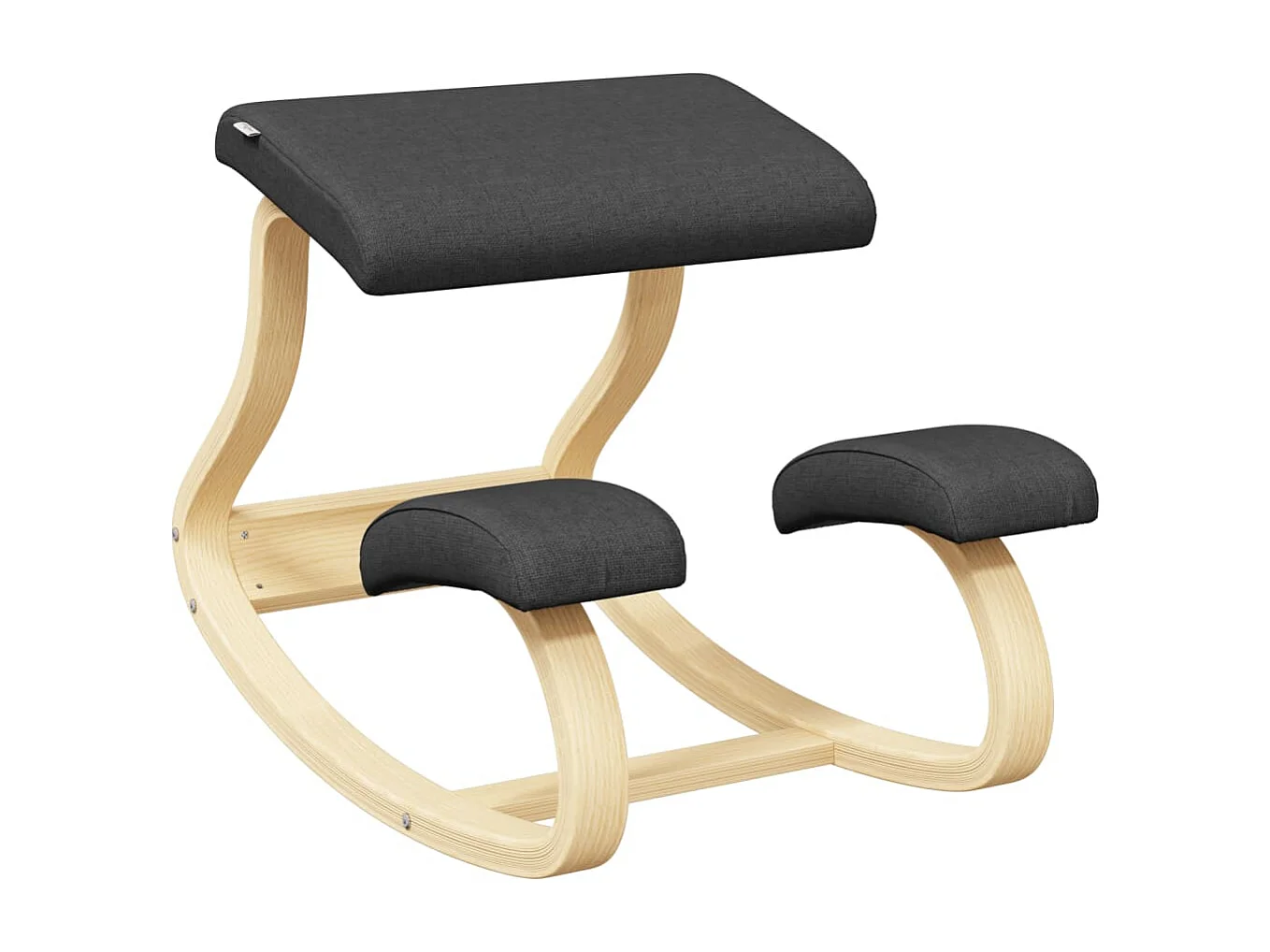 Chaise assis-genoux noir 48x71x51 cm contreplaqué de bouleau