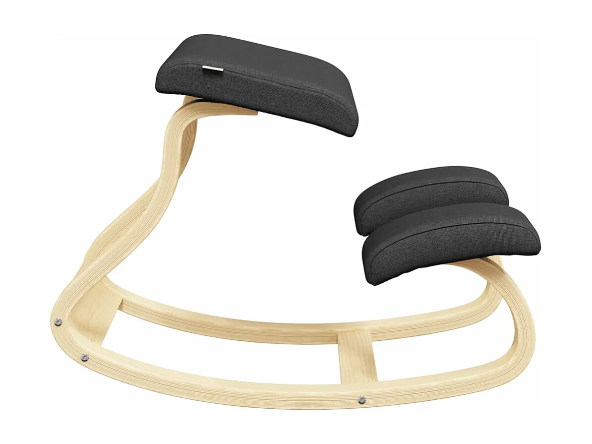 Chaise assis-genoux noir 48x71x51 cm contreplaqué de bouleau