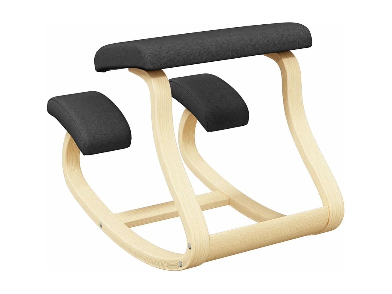 Chaise assis-genoux noir 48x71x51 cm contreplaqué de bouleau