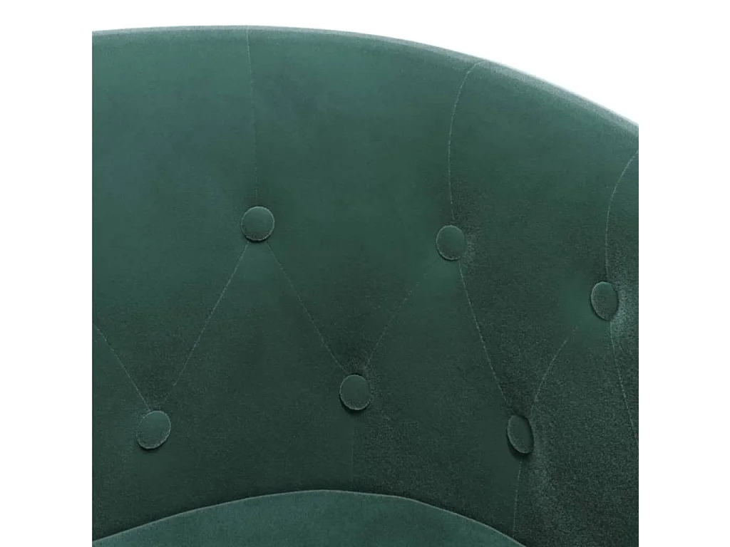 Poltrona Cabriolet con Poggiapiedi Verde Scuro in Velluto