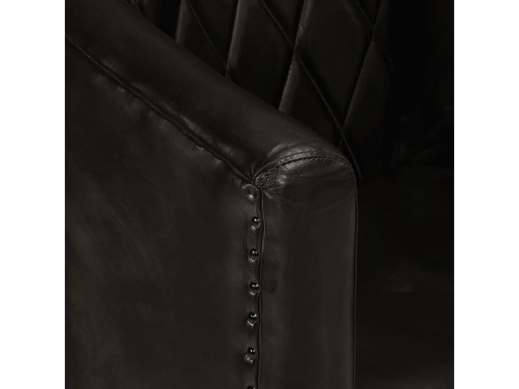 Sillón butaca de cuero auténtico gris