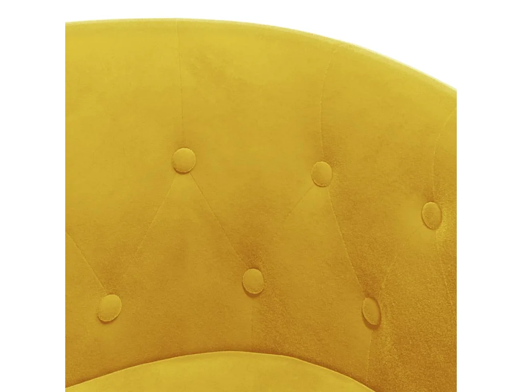 Fauteuil avec repose-pied jaune velours