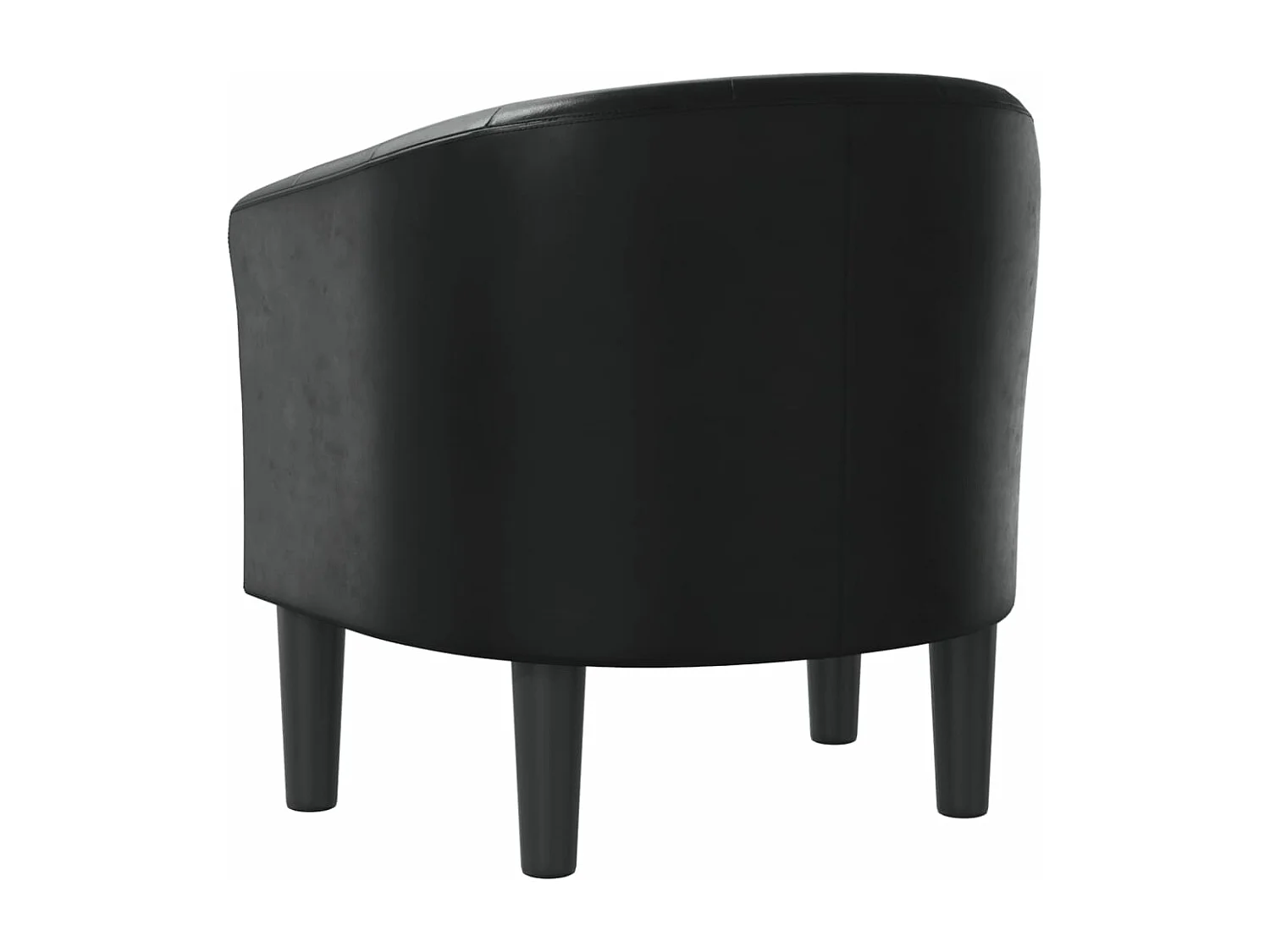 Chaise cabriolet noir similicuir