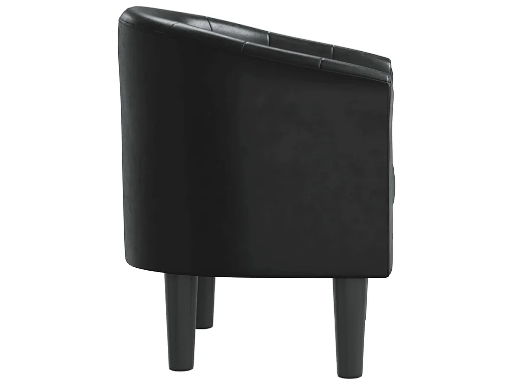 Chaise cabriolet noir similicuir
