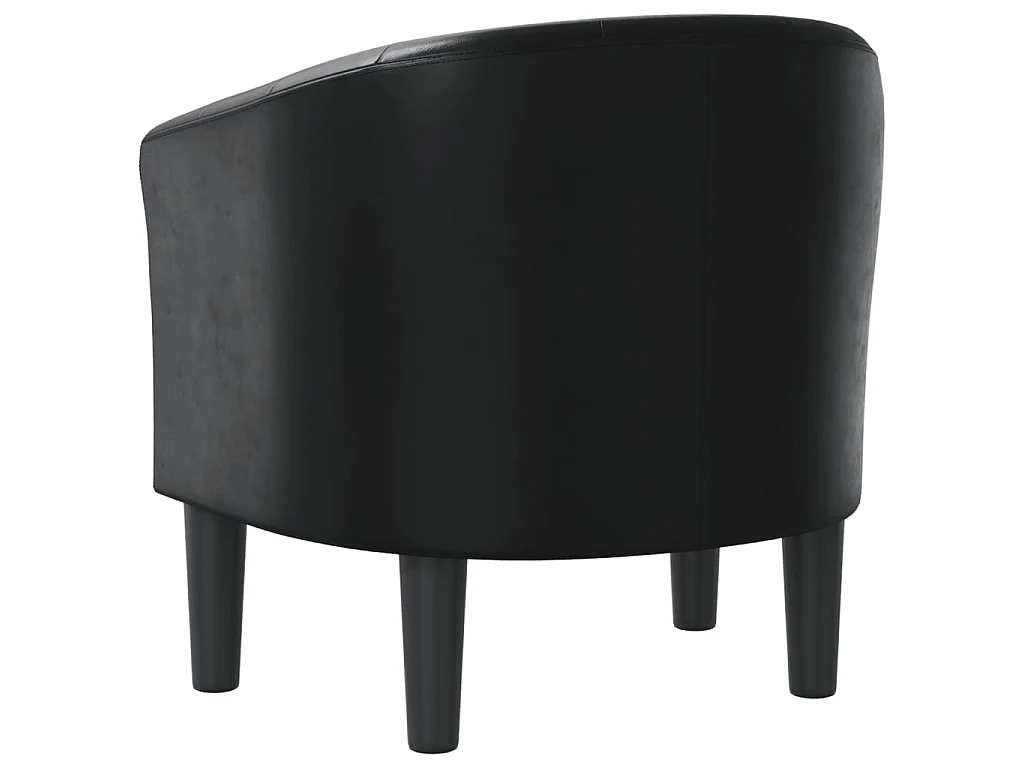 Chaise cabriolet noir similicuir