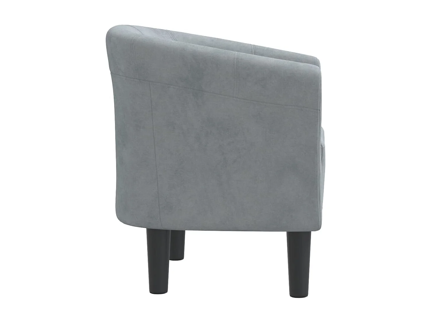 Poltrona Cabriolet Grigio Scuro in Velluto