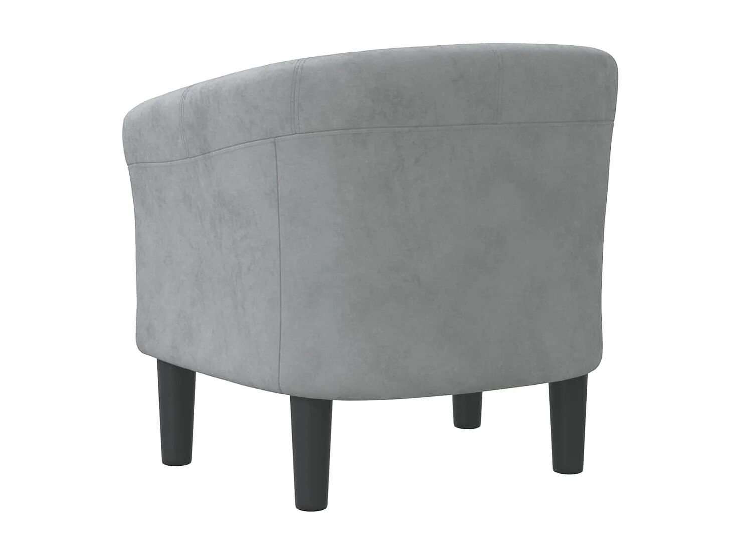Poltrona Cabriolet Grigio Scuro in Velluto