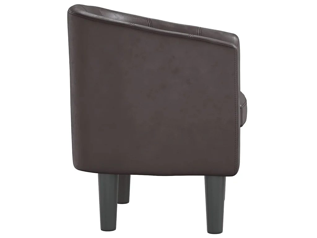 Kuipstoel kunstleer bruin