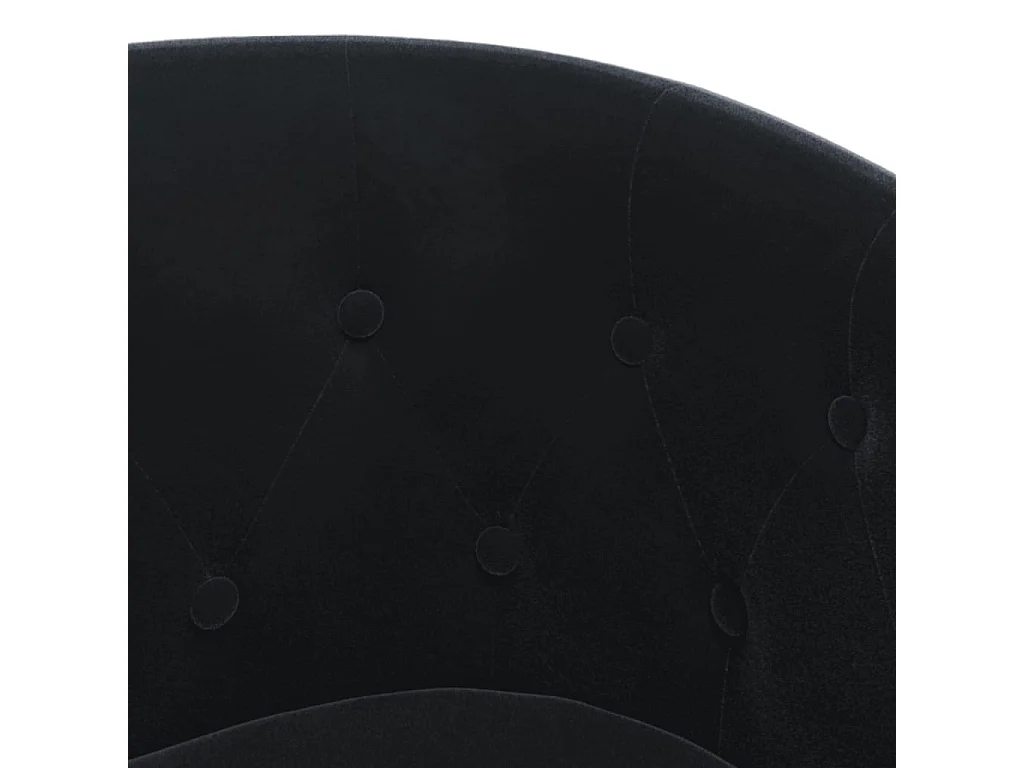 Fauteuil avec repose-pied noir velours