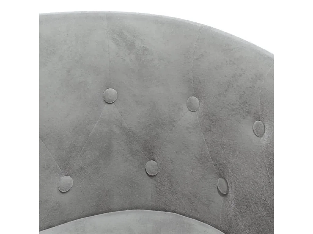 Fauteuil avec repose-pied gris clair velours