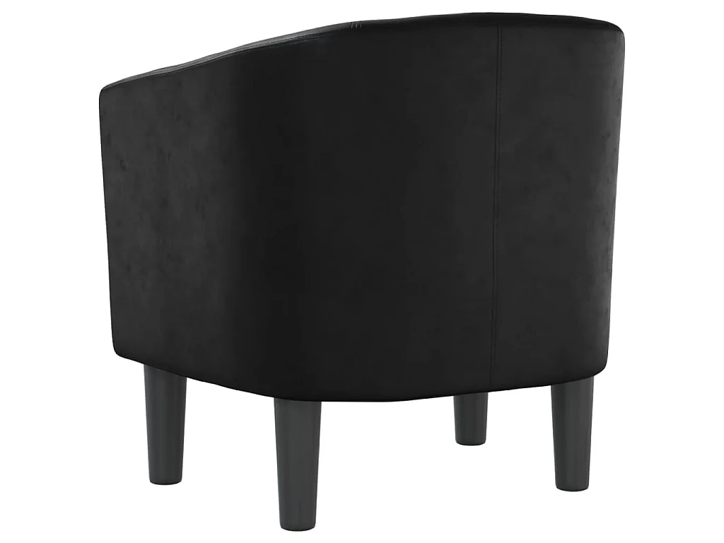 Kuipstoel kunstleer zwart