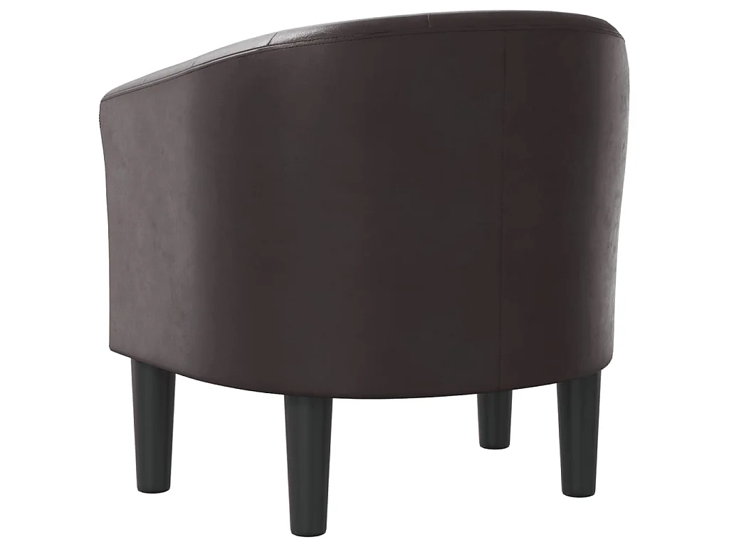 Chaise cabriolet marron similicuir