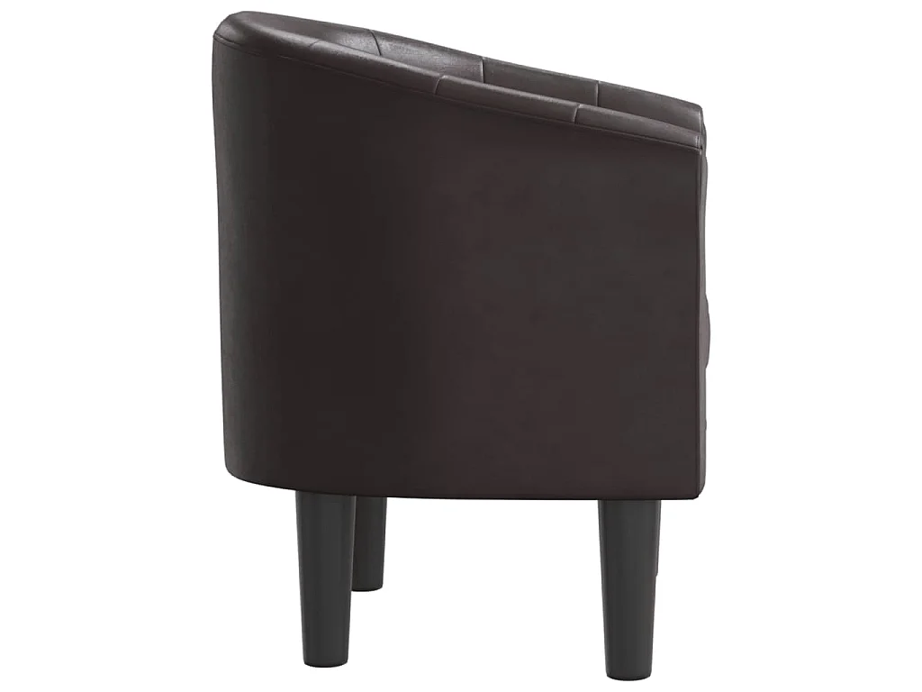 Chaise cabriolet marron similicuir