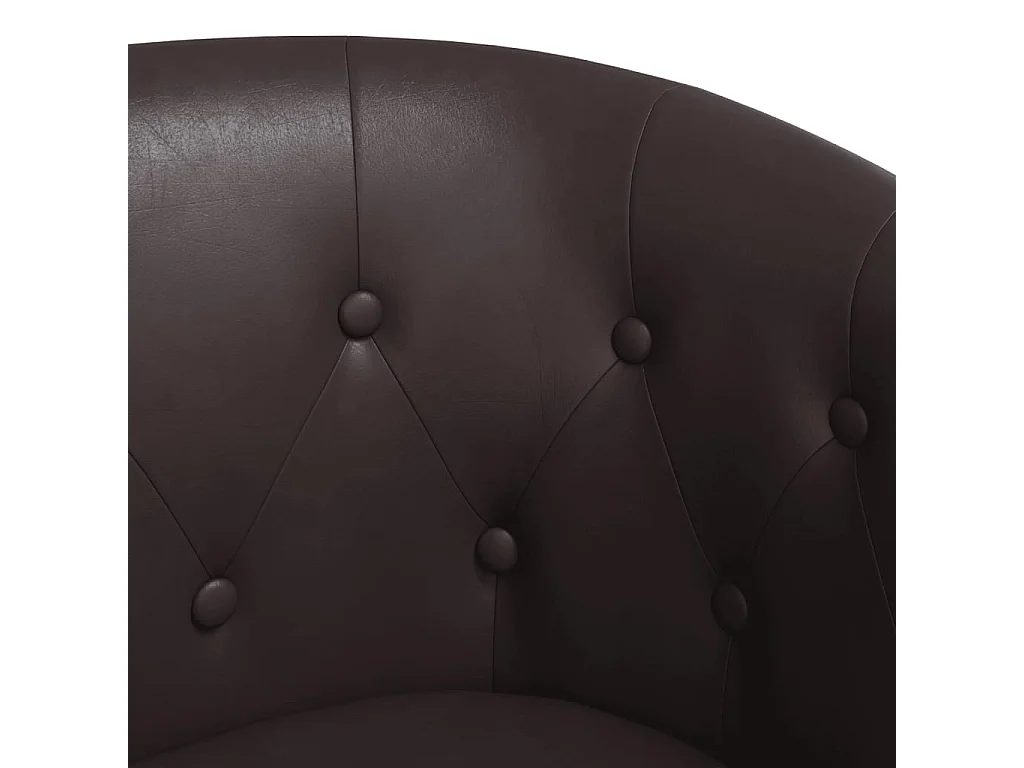 Chaise cabriolet marron similicuir