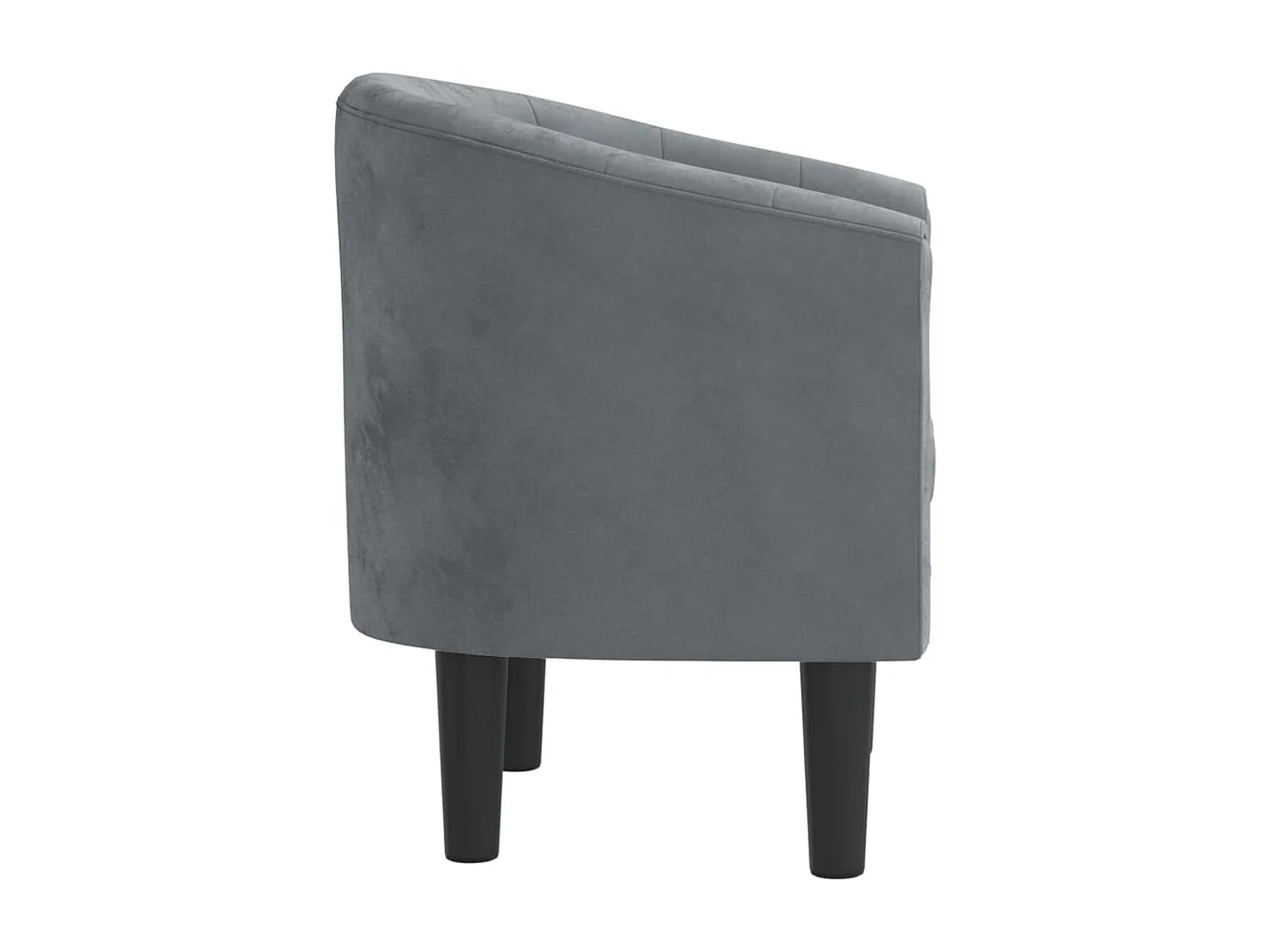 Chaise cabriolet gris foncé velours