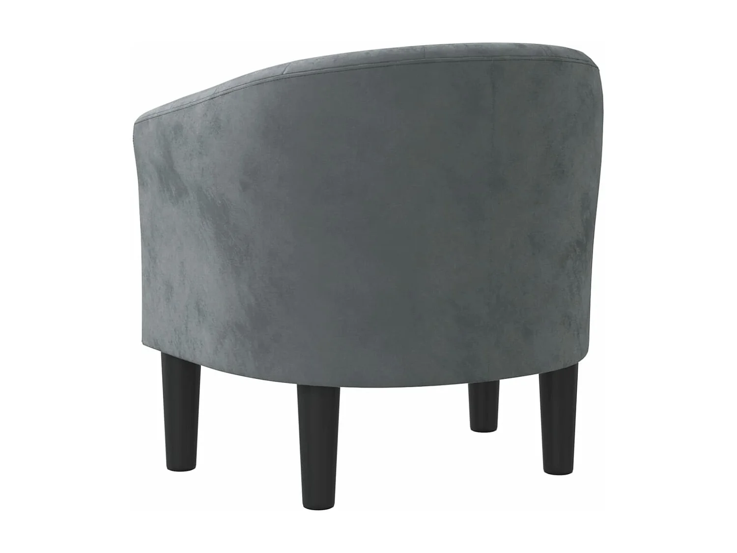 Chaise cabriolet gris foncé velours