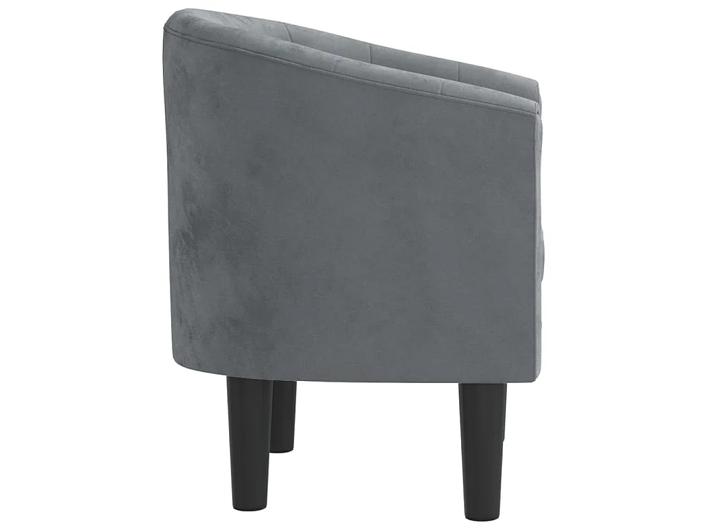 Poltrona veludo cinzento-escuro