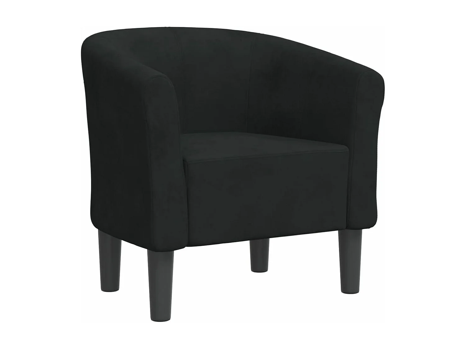 Sillón de terciopelo negro