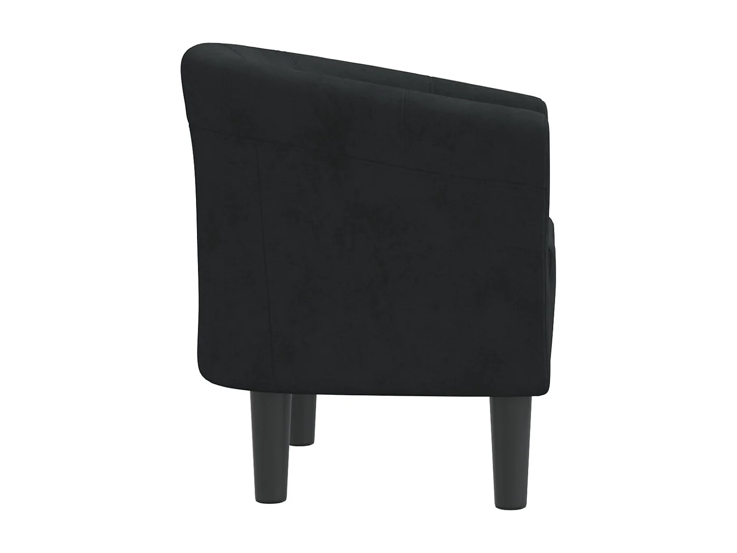 Sillón de terciopelo negro