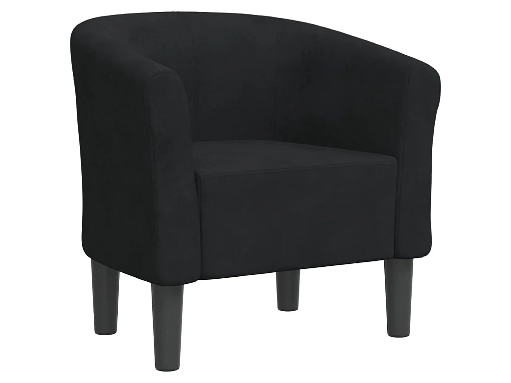 Chaise cabriolet noir velours