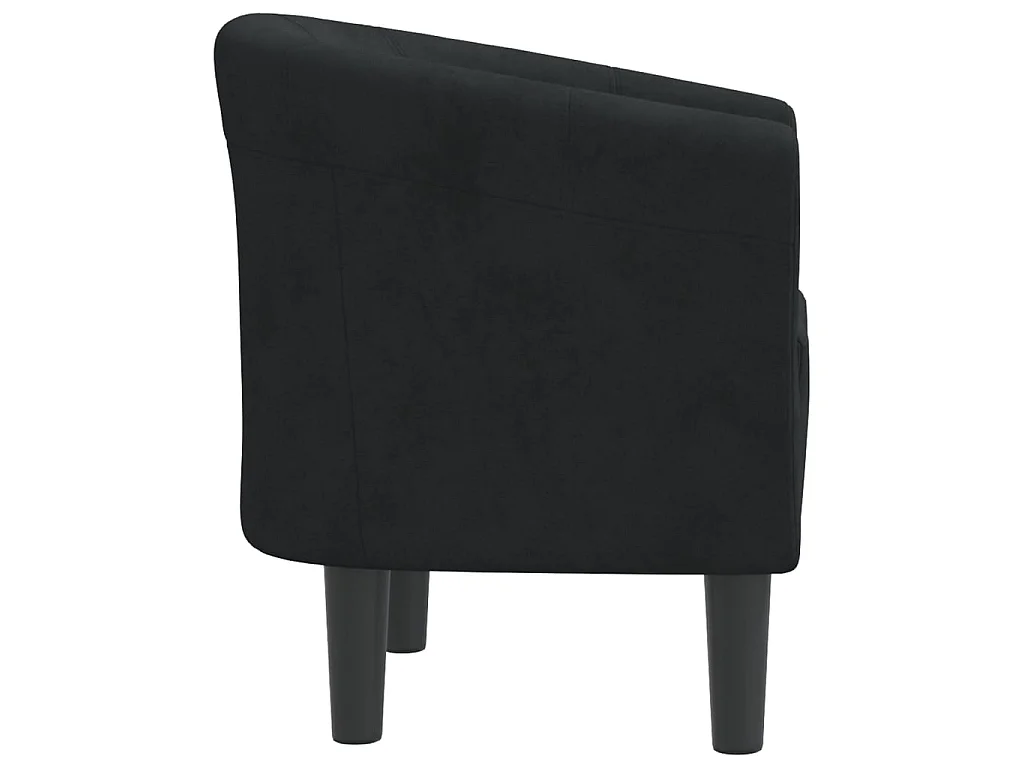 Chaise cabriolet noir velours