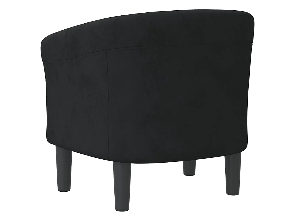 Chaise cabriolet noir velours
