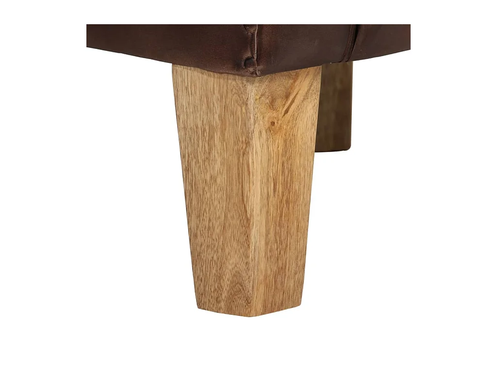 Fauteuil Marron foncé Cuir véritable