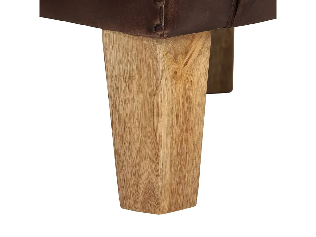 Fauteuil Marron foncé Cuir véritable