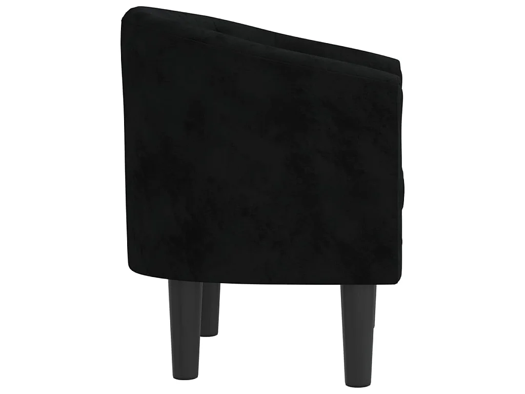 Chaise cabriolet noir velours